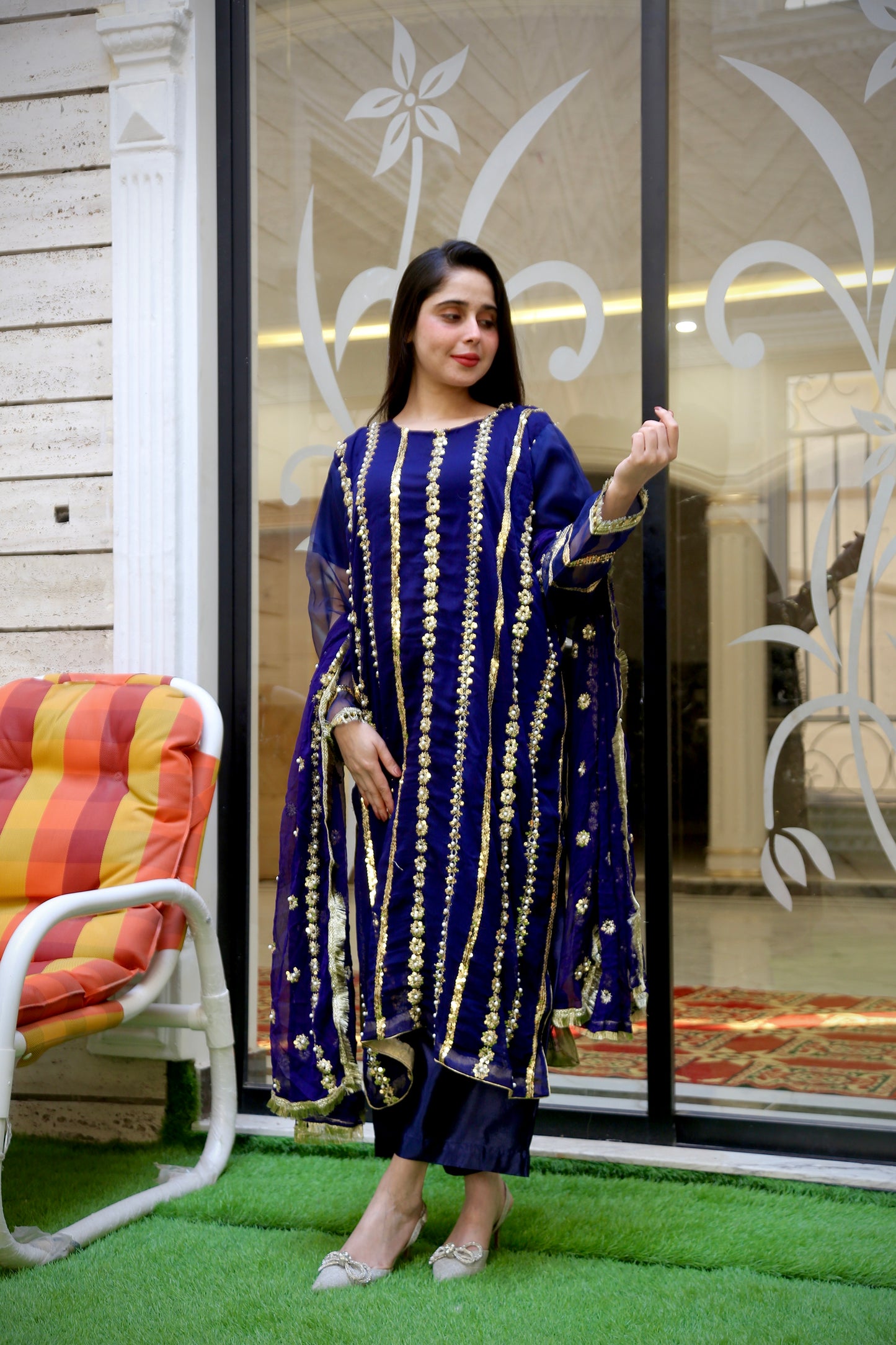 3PC UNSTITCHED DESIGN HANDMADE WORK