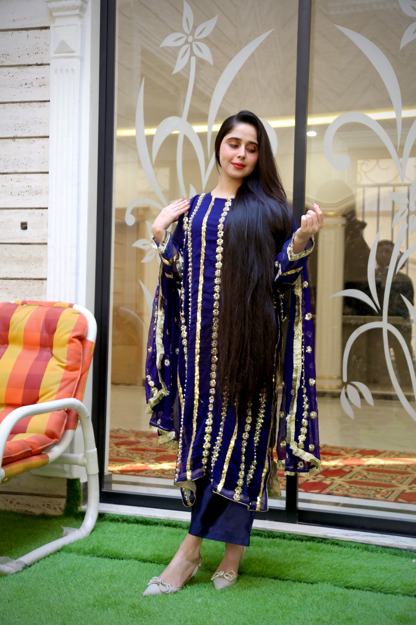 3PC UNSTITCHED DESIGN HANDMADE WORK