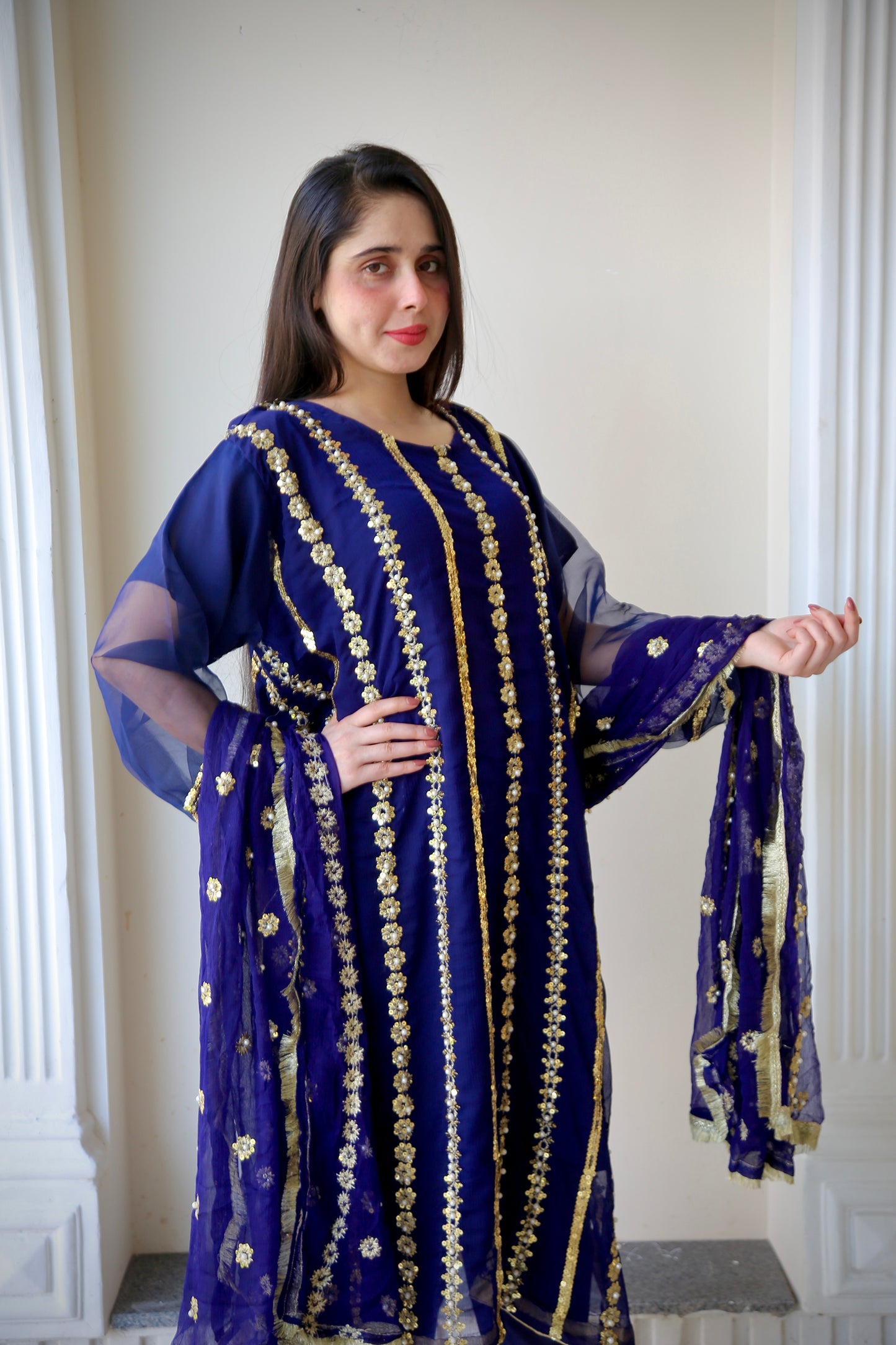 3PC UNSTITCHED DESIGN HANDMADE WORK